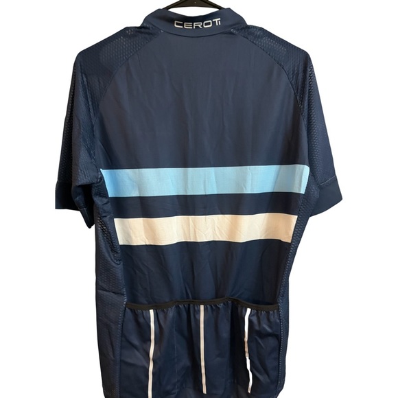 CEROTIPOLAR Race Cut Full Zip Cycling Short Sleeve Jersey UPF50+ Size 2XL NEW - Picture 2 of 6